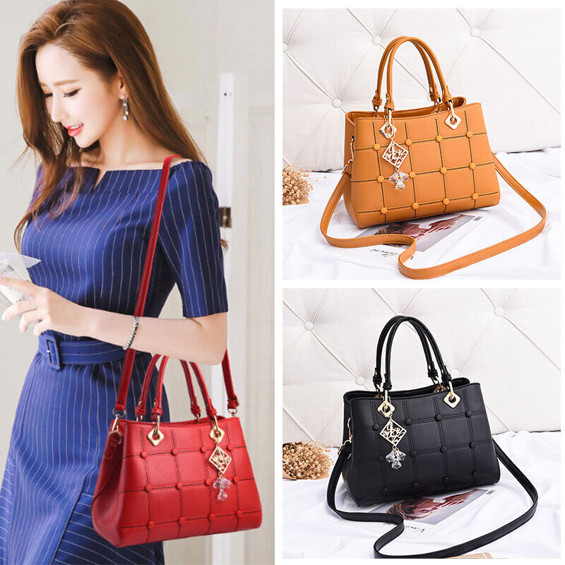 Womens Lady Handbag Shoulder Messenger Tote Crossbody Bags Purse Crystal Pendant