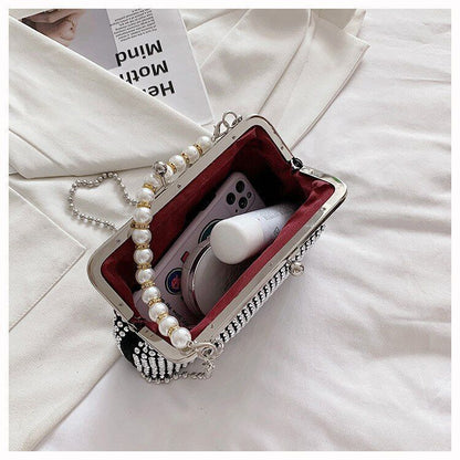 Shell Purse 19*22*13*6cm Crossbody Bag Small Kiss Lock Handbag Synthetic Leather