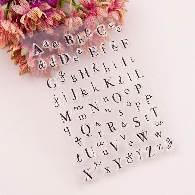 Alphabet Stamps Silicone Clear Seal DIY Scrapbooking Embossing Photo Album Decor