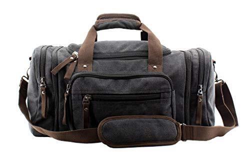 JIAO MIAO Overnight Handbag Shoulder Canvas Travel One Size (Hardcode), Black