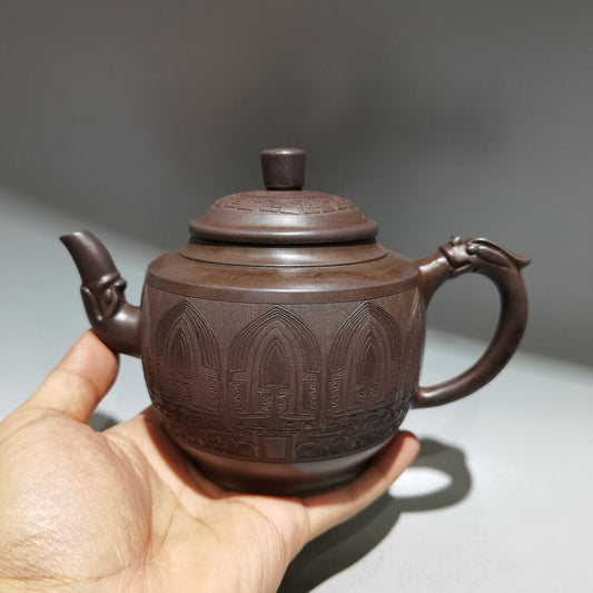 vintage chinese yixing purple clay teapot zisha ceremony exquisite teaware art