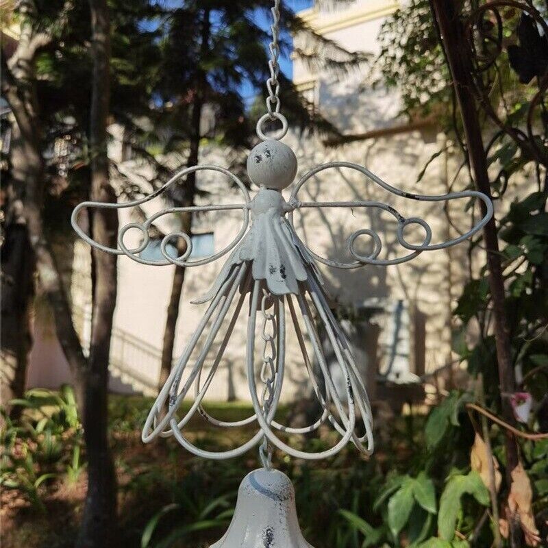 Angel Wind Chimes Iron Retro Decorative Bell Hanging Home Garden Courtyard Decor