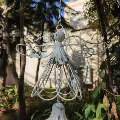 Angel Wind Chimes Iron Retro Decorative Bell Hanging Home Garden Courtyard Decor