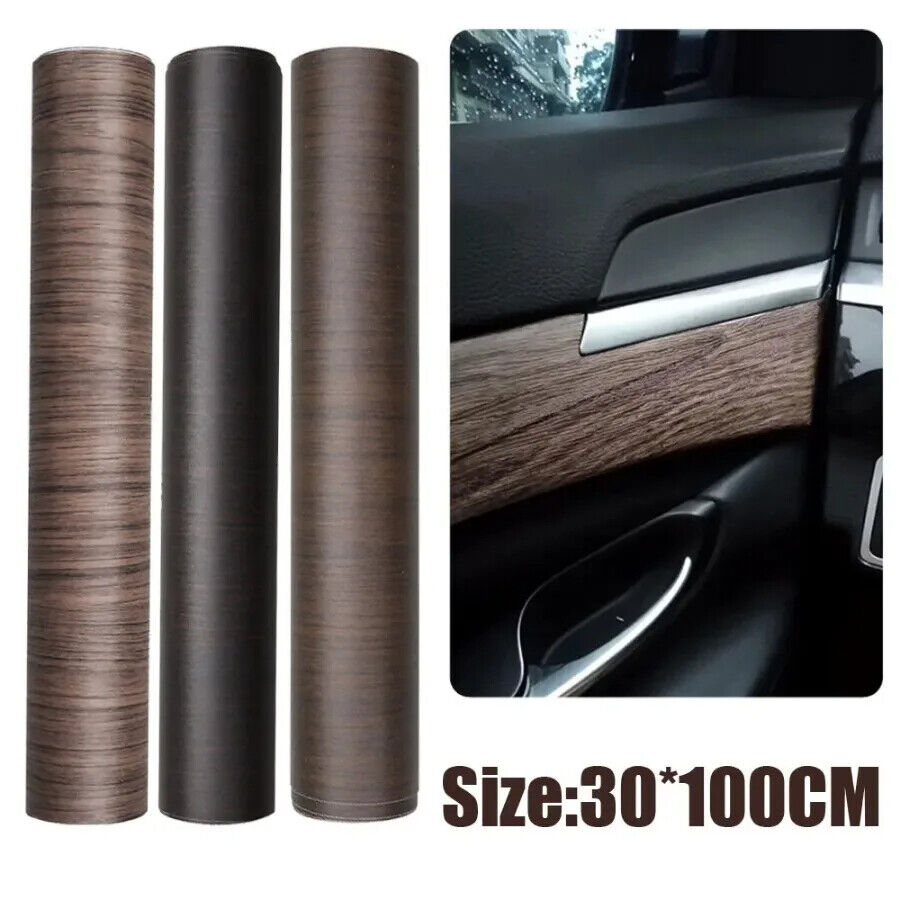 Car Sticker Interior Decoration PVC Self-Adhesive Wood Grain Textured Vinyl Film