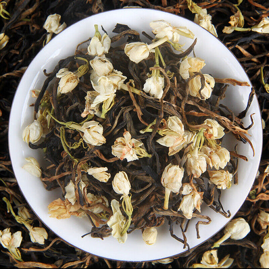 500g Dian Hong Tea Jasmine Black Tea Fengqing Yunnan Leaves Red Gold Buds Bulk