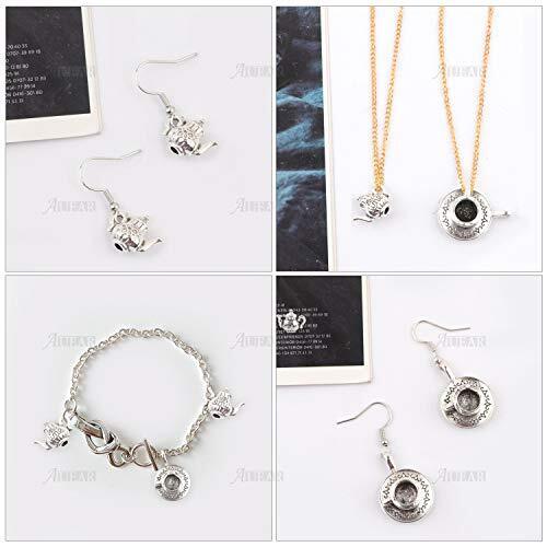 AUEAR, 40 Pack Teapot Tea Cup Charm Pendant Coffee Mug Charms for