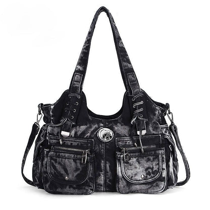 Large Handbag Denim Bag Women Shoulder Jeans Tote Purse Pockets Hobo Pouch 1 PC