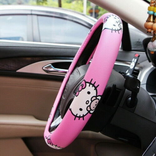 Hello Kitty Cat Car Steering Wheel Cover Comfortable Anti-Slip Car Decoration