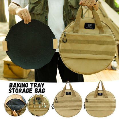 Camping Cast Iron Pot Outdoor Barbecue Pan Storage Bag Tote Bag Portable Handbag