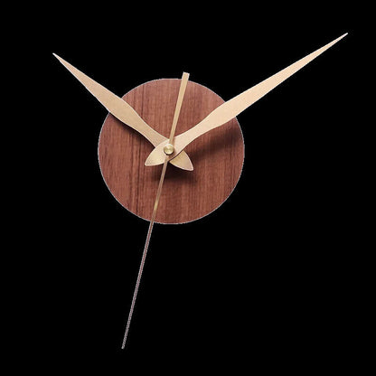 DIY Wall Clocks Wooden Round Plastic Cover Sweep Movement Gold Long Hands 10x1cm