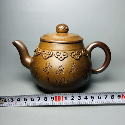 Vintage Chinese Yixing Purple Clay Teapot Zisha Ceremony Exquisite Teaware Gift