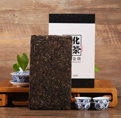 Hunan Anhua Black Tea Handmade Organic Tea Health Dark Tea Gold Fu Brick Tea