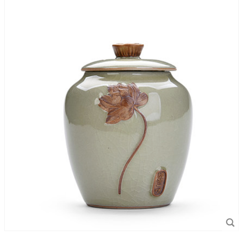Exquisite Chinese Ceramic Tea Caddy Tea Canister Pot Sugar Coffee Bean Tea Jar