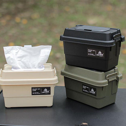 Desktop Rainproof Tissue Paper Box Camping Storage Box Napkin Ditty-bag Outdoor