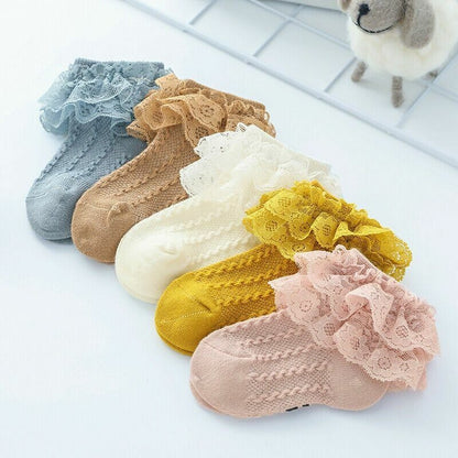 Socks Baby Lace Ruffle Cotton Girls Cute Toddler Princess Style Kid Accessories