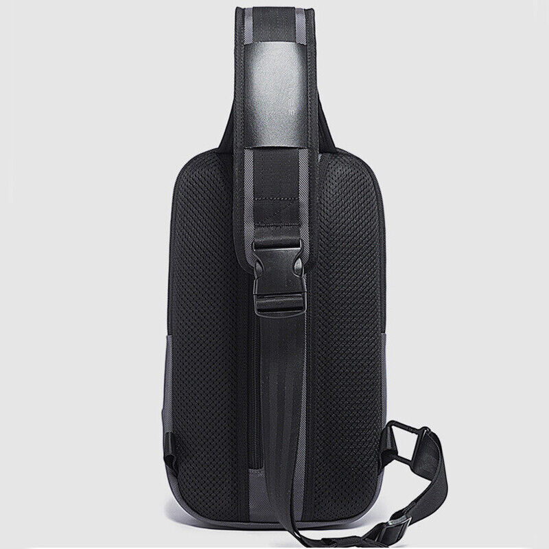 Men's Sling Backpack Oxford cloth Waterproof&Anti-theft Crossbody Bag USB Port