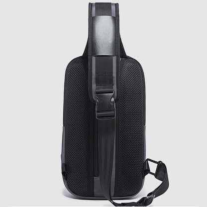 Men's Sling Backpack Oxford cloth Waterproof&Anti-theft Crossbody Bag USB Port