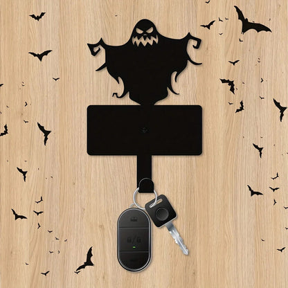 Halloween Wall Decor Hooks, Metal Key Holder Ghost Metal Wall Hanger Organizer