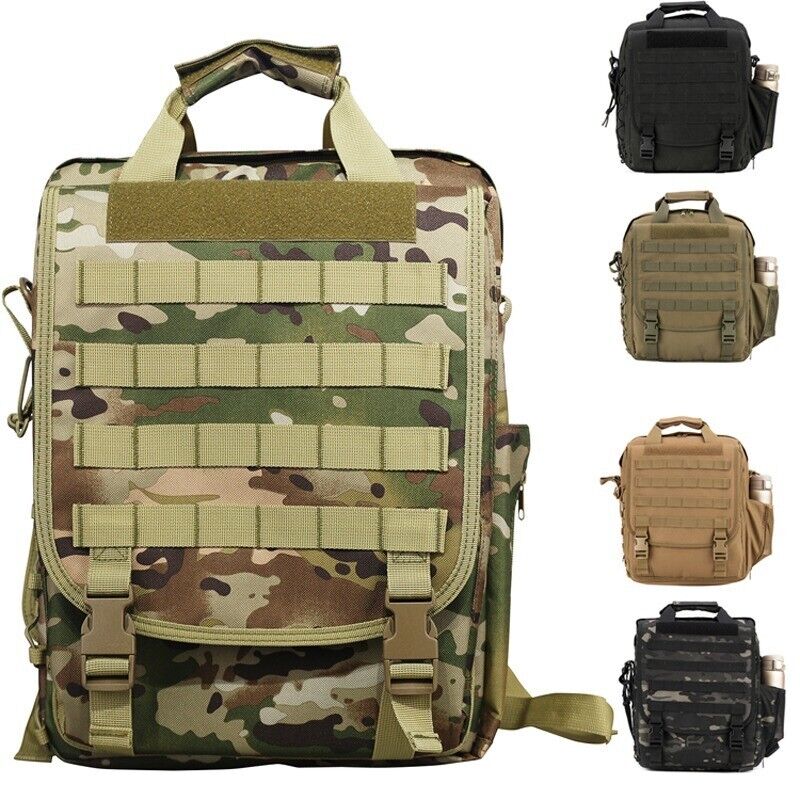 Military Tactical Laptop Backpack Computer Rucksack Camping Hiking Travel Bag