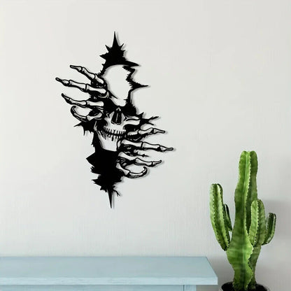 Scary Skeleton Art Wall Decor Metal Wall Decor Halloween Decor