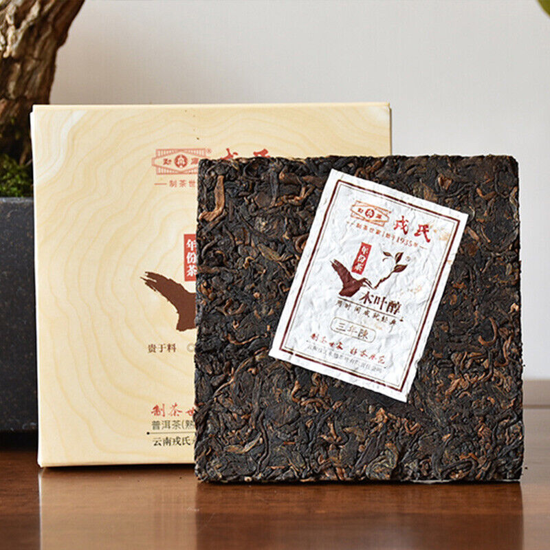 Mengku Rongshi 2021 Mu Ye Chun 3 Years Aged Pu'er Puer Ripe Pu-erh Tea Brick 60g