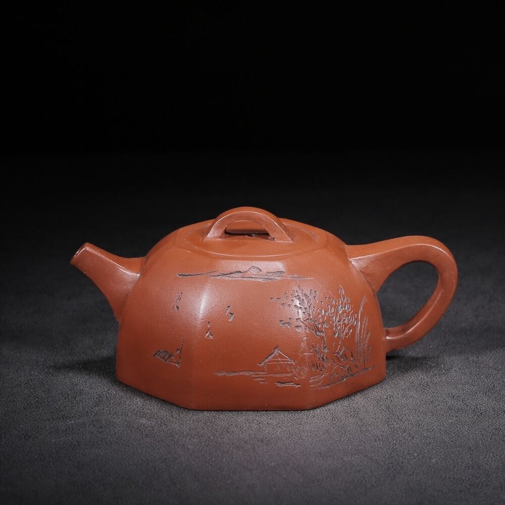 Chinese Yixing Zisha Clay Handmade Exquisite Teapot（八方 底款：壶痴）