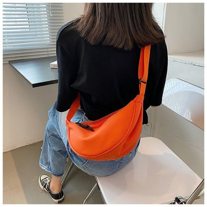 Crossbody Canvas Sling Bag Hobos Chest Students Shoulder Bag Adjustable Straps