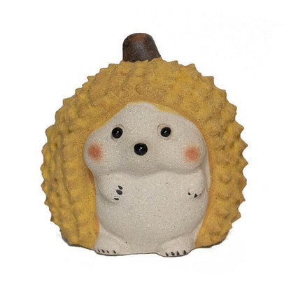 True Yixing Zisha Tea Pet Cat Hedgehog Durian Shape Creative House Warming Gift
