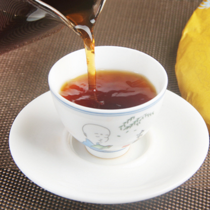 Xishuangbanna Spring Tea 357g Yunnan Ripe Puerh Tea Royal Tribute Gold Cake
