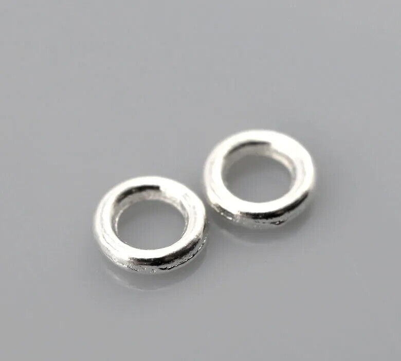 500pcs Jump Rings Soldered Closed 6mm Wide 4.2mm Hole Jewelry Making Findings