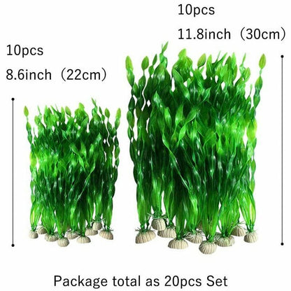 20Pcs/Lot Artificial Plastic Plants Aquarium Grass Fish Tank Decoration Ornament
