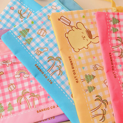 Cute Cartoon File Bag, Canvas A4 Double-Layer Tutoring Bag, Information Bag