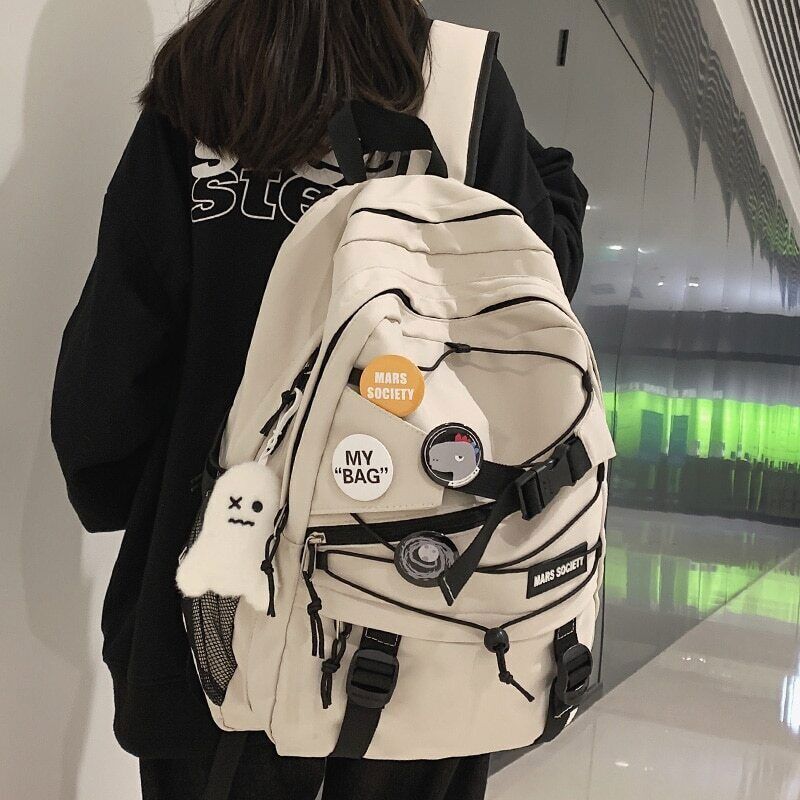 School Backpack Nylon College Backpack Boy Travel Bag Men Women Laptop Bags