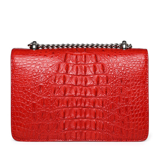Handcrafted Real AlligatorCrocodile Skin Leather Luxury Women Sling Shoulder Bag