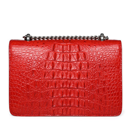 Handcrafted Real AlligatorCrocodile Skin Leather Luxury Women Sling Shoulder Bag