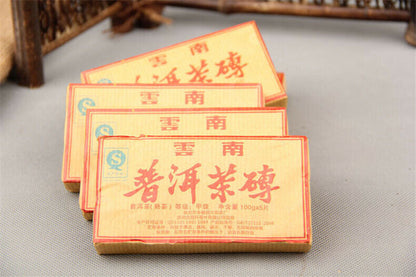 Natural Cooked Tea Manufactured Old Tea 5pcs*100g China Pu-erh Black Tea Cakes