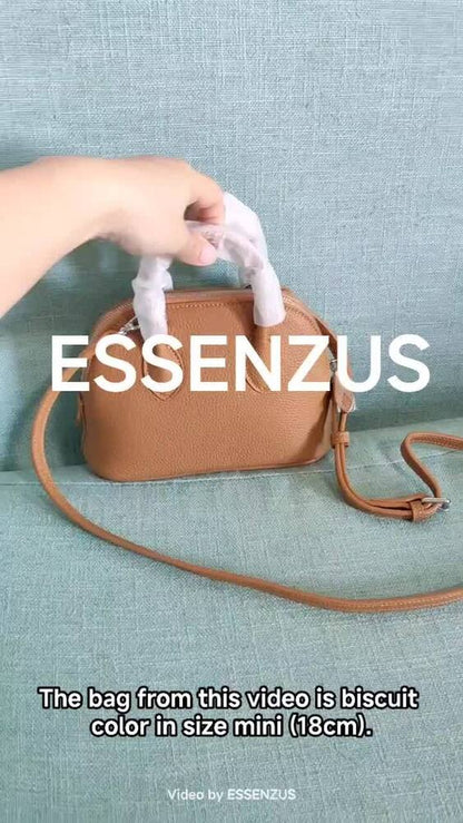 18/27/31 Real Leather Bowling Tote Purse Handbag Shoulder Bag Fashion Crossbody
