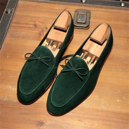 Men Gentlemen Loafers Faux Suede Low Heel Business Wedding Party Dress Shoes