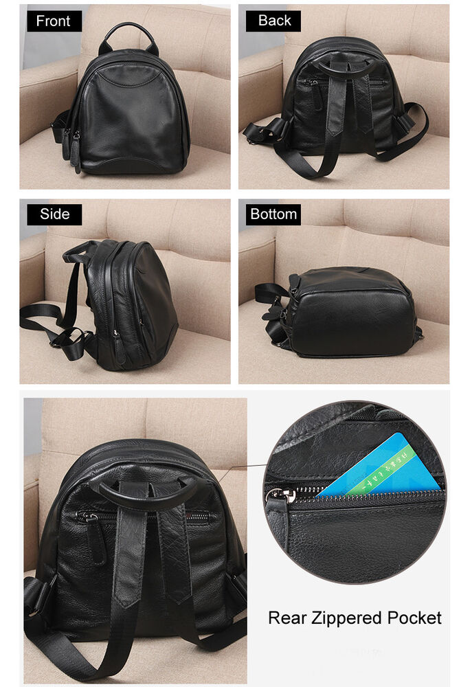 Soft Real Leather Small Backpack Rucksack Daypack Travel bag Purse Bag 2 sizes