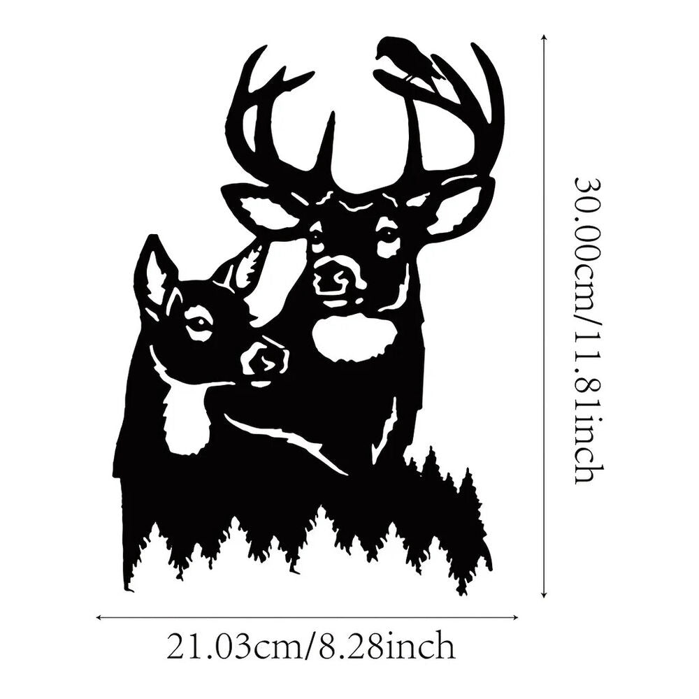 Deer Theme Decor Wall Art Decorations, Indoor Living Room Classic Room Decor