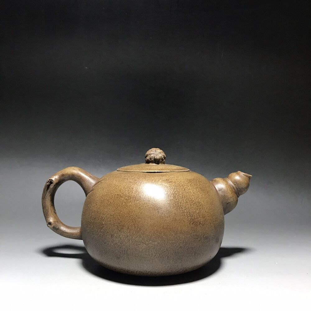 vintage chinese yixing purple clay teapot zisha ceremony carving Collectible art