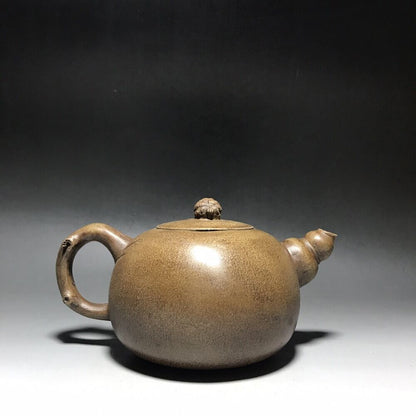 vintage chinese yixing purple clay teapot zisha ceremony carving Collectible art