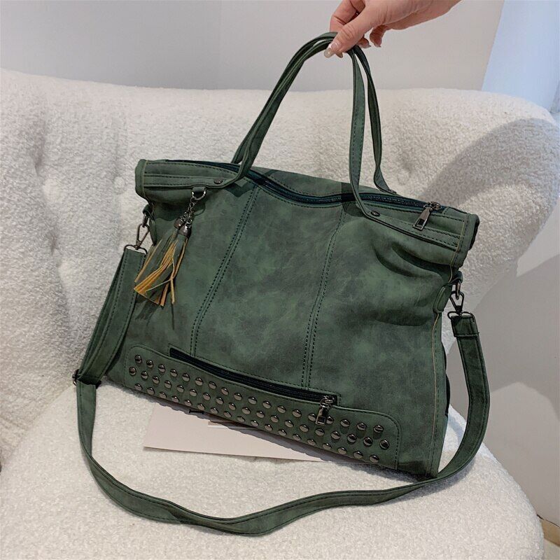 Women Bag Leather Female Tote Bags Tassel Handbag Ladies Shoulder Bag