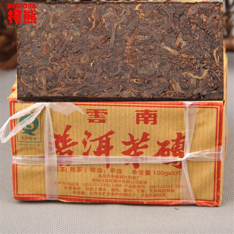 5pcs*100g Pu erh Black Tea Cakes Natural Cooked Pu-erh Tea Manufactured in 1995