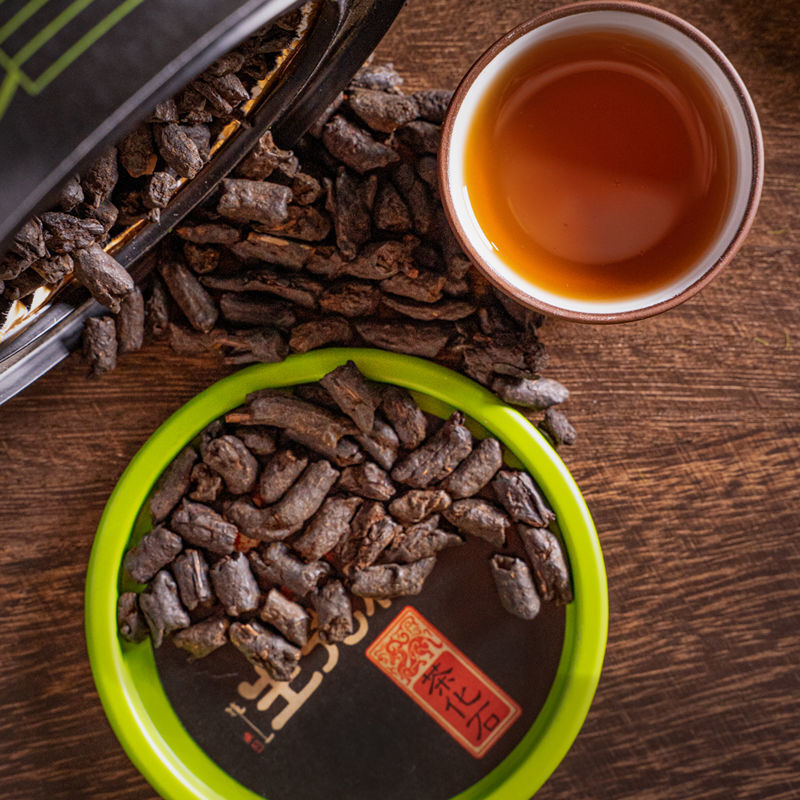 Original Flavored Tea Fossil Yunnan Aged Tree Tea Crushed Silver Pu'er Ripe Tea