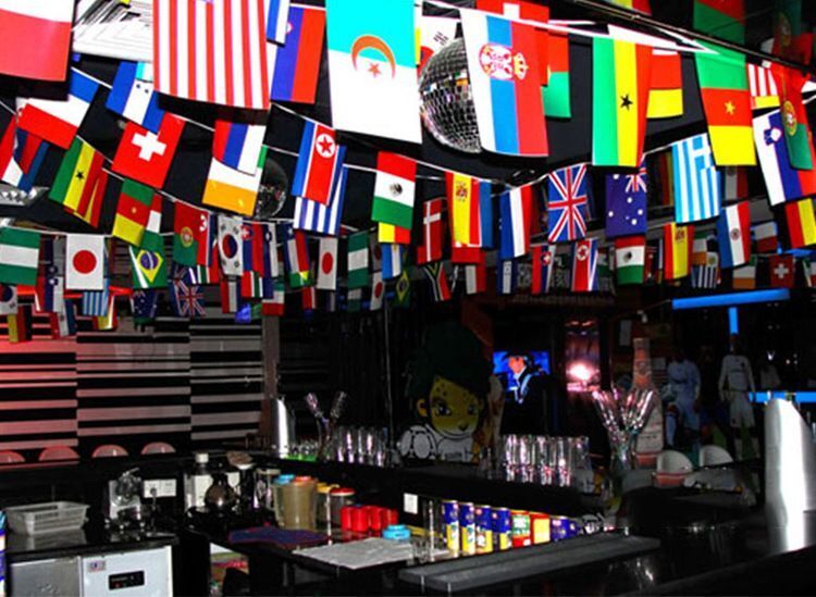 World Bunting Flag 14x21cm 20x30cm Football National Banner Decoration 24-200Pcs