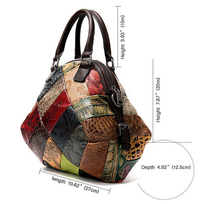 Designer Women'S Genuine Leather Multi-color Handbag Satchel Tote Shoulder Bags