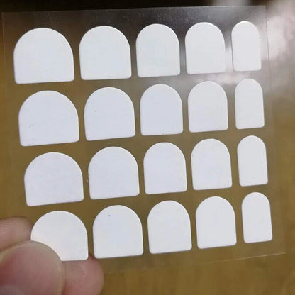 Nail Adhesives 10-20 Sheet Pack Super Sticky Tape 6 Sizes Glue Sticker Art Tools