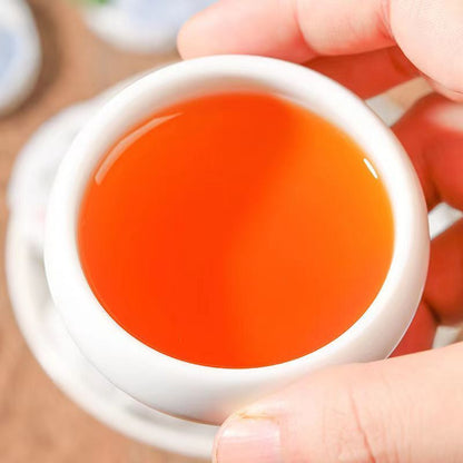 250g Tangerine Peel Puerh Tea Mini Yunnan Ripe Pu-erh Tea Cake Iron Package Gift