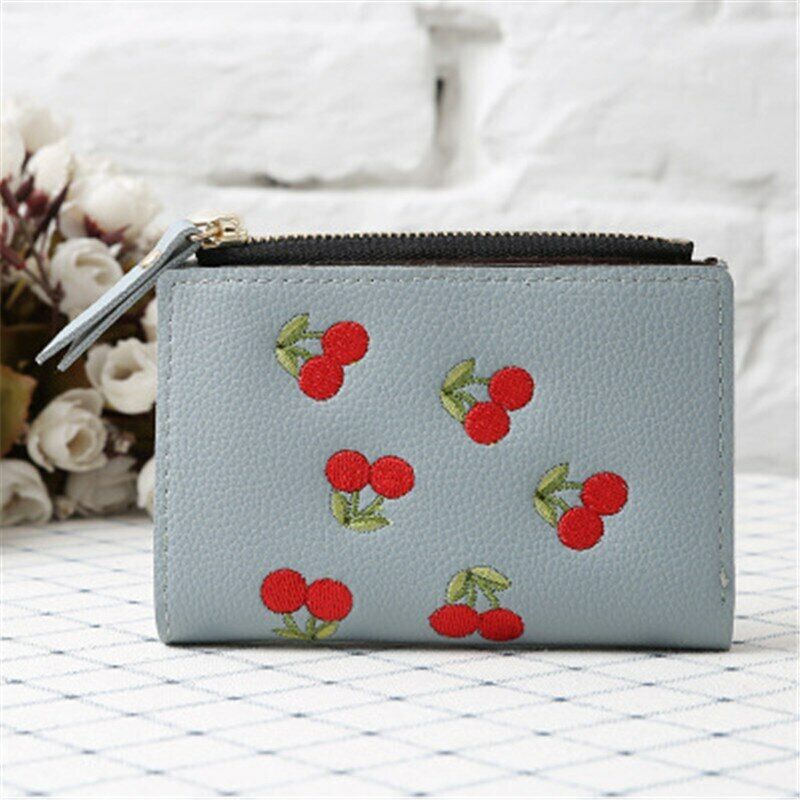 Women Wallet Coin Girl Purse Card Clmps Lady Holder Mini Cash Handbag PU Leather